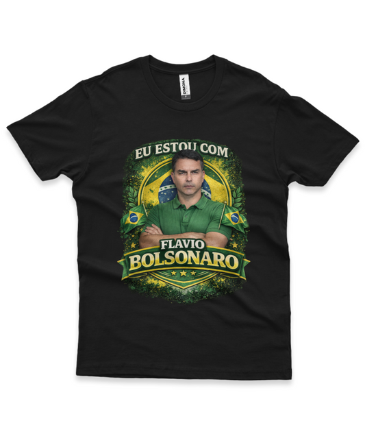 Camiseta - Estou Com Flávio Bolsonaro