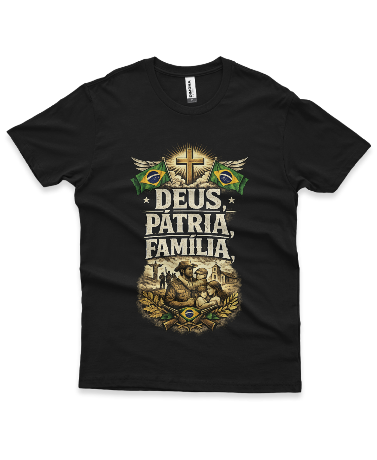 Camiseta - Deus, Pátria e Familia