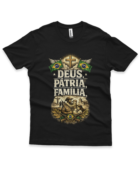 Camiseta - Deus, Pátria e Familia