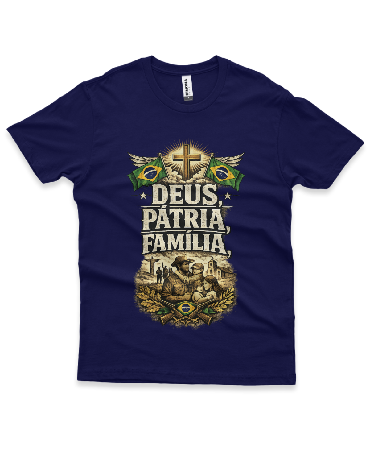 Camiseta - Deus, Pátria e Familia