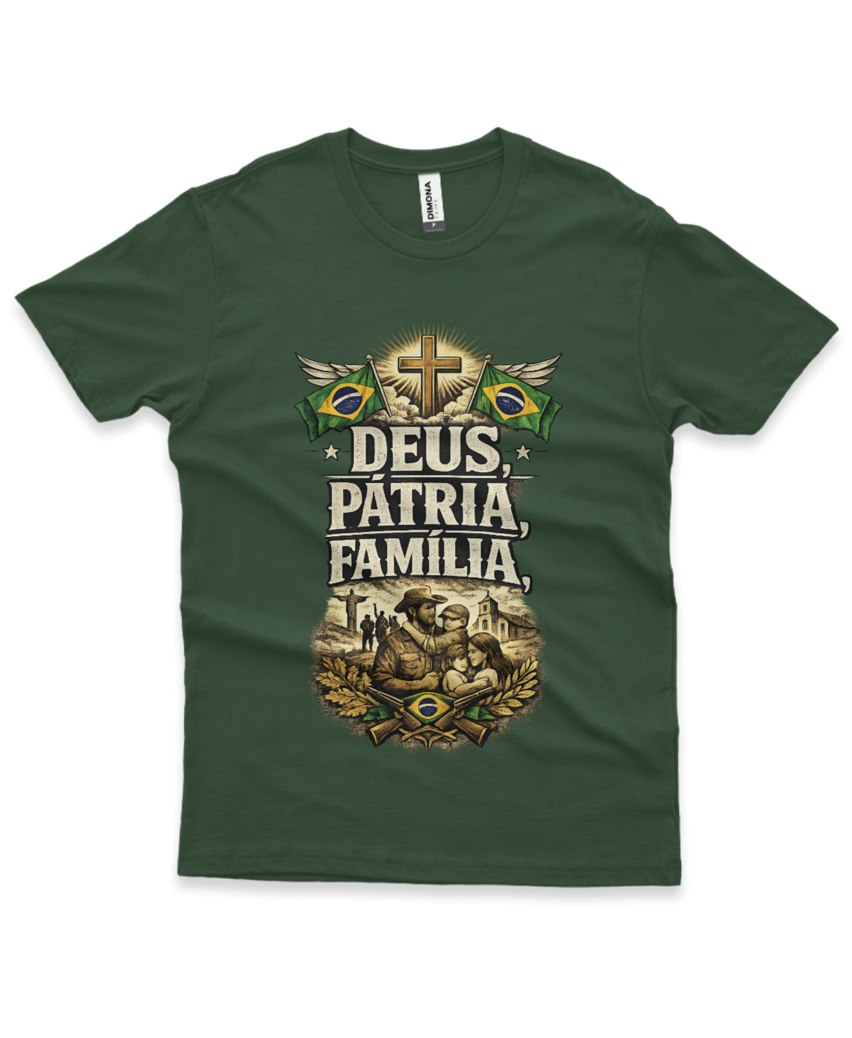 Camiseta - Deus, Pátria e Familia