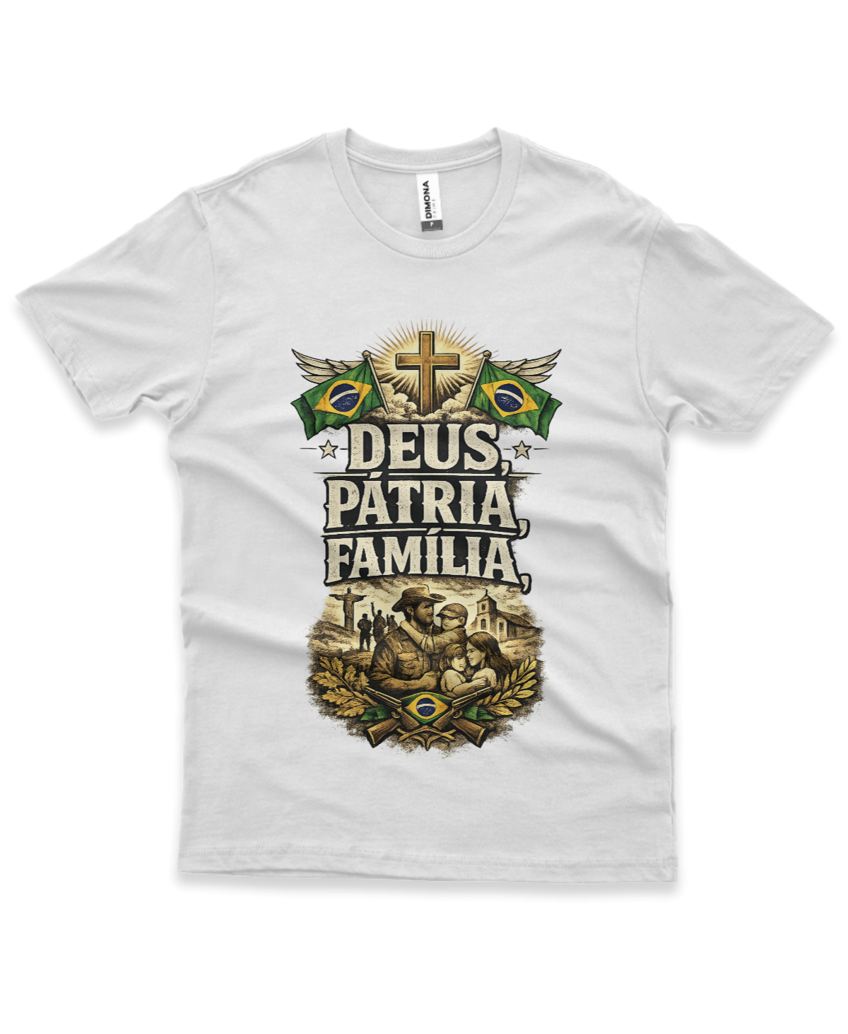 Camiseta - Deus, Pátria e Familia
